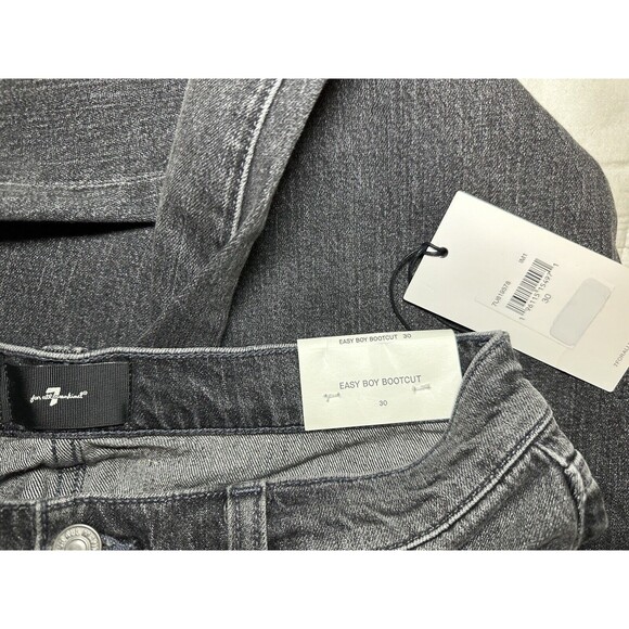 7 FOR ALL MANKIND Boy Bootcut Jeans with Frayed Hem Women's SIZE 30 NWT - Picture 5 of 12